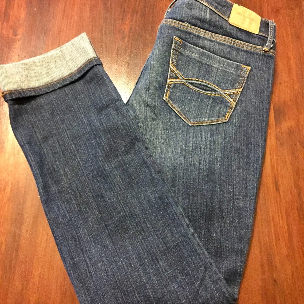 Abercrombie & Fitch Straight Stretch Jeans - Size 4 - Picture 1 of 8